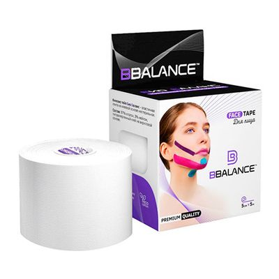 Кинезио тейп BBTape FACE TAPE 5см х 5м, белый Кинезио тейп BBTape FACE TAPE 5см х 5м, белый