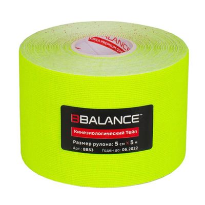 Флуоресцентный кинезио тейп BBTape FL 5см x 5м лайм