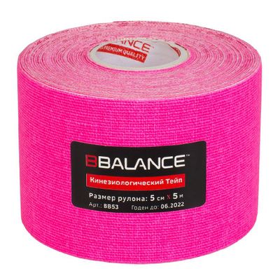 Флуоресцентный кинезио тейп BBTape FL 5см x 5м розовый