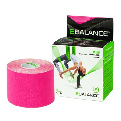 Кинезиотейп BBTape LITE 5см × 5м розовый