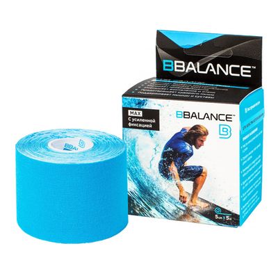 Кинезио тейп BBTape MAX 5см х 5м голубой