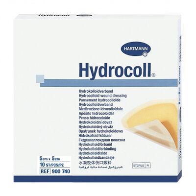 Гидроколлоидная повязка Hydrocoll самофиксирующаяся 5х5 см, 1 шт. Гидроколлоидная повязка Hydrocoll самофиксирующаяся 5х5 см, 1 шт.