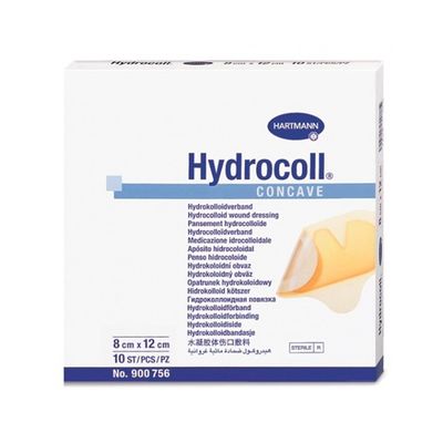 Гидроколлоидные повязки HYDROCOLL Сoncave 8х12 см, на область локтей и пяток, самофиксирующиеся Гидроколлоидные повязки HYDROCOLL Сoncave 8х12 см, на область локтей и пяток, самофиксирующиеся