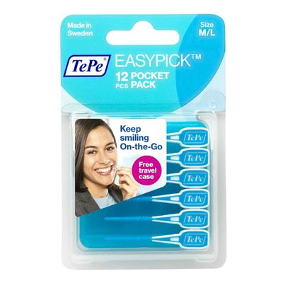 Межзубные ершики TePe EasyPick M/L 12 шт. Межзубные ершики TePe EasyPick M/L 12 шт.