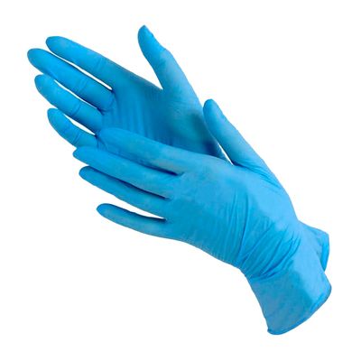 Нитриловые перчатки Aviora, неопудренные, голубые, 50 пар XL