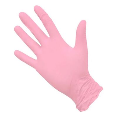 Нитриловые перчатки Aviora, неопудренные, розовые, 50 пар, S