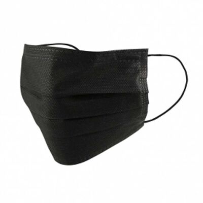 Одноразовая трехслойная гигиеническая маска «Люкс», черная