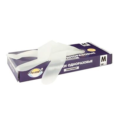 Перчатки Aviora, эластомерные, прозрачные, 50 пар