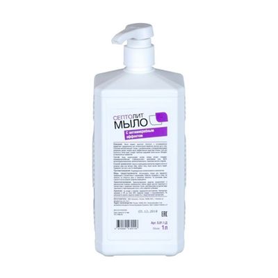 Мыло Септолит с антибактериальным эффектом, 1 л, с дозатором