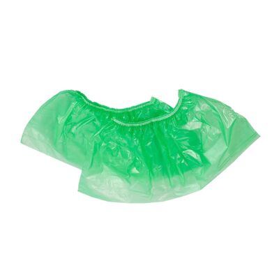 Бахилы одноразовые полиэтиленовые, зеленые