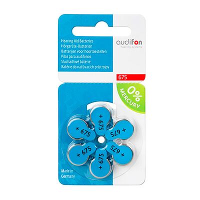 Батарейки Varta Audifon для слуховых аппаратов размер 675, 6 шт Батарейки Varta Audifon для слуховых аппаратов размер 675, 6 шт