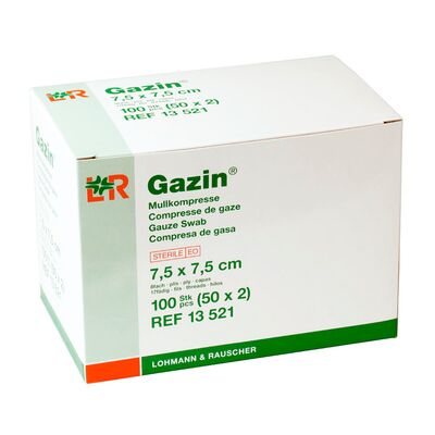 Салфетки Gazin (Газин) стерильные 8 слоев с Y-разрезом 7,5х7,5 см, 2 шт/уп, арт. 13521 Салфетки Gazin (Газин) стерильные 8 слоев с Y-разрезом 7,5х7,5 см, 2 шт/уп, арт. 13521