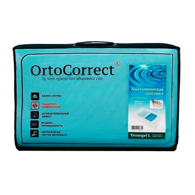 Ортопедическая подушка с охлаждающим гелем Termogel Classic XL Plus с эффектом памяти в упаковке