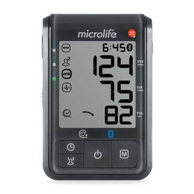 Тонометр Microlife BP B6 Afib с выявлением мерцательной аритмии и Bluetooth, манжета M-L, с адаптером, дисплей