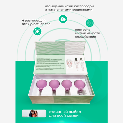 Особенности воздействия массажными банками (4 шт.)