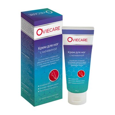 Крем для ног с мочевиной Oviecare, 75 мл с коробкой