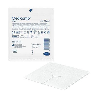 Medicomp Drain 7,5x7,5 см с Y-образным вырезом