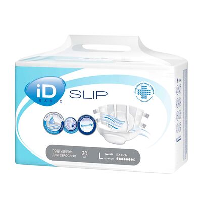 Подгузники для взрослых ID Slip Basic, размер L, 30 шт.
