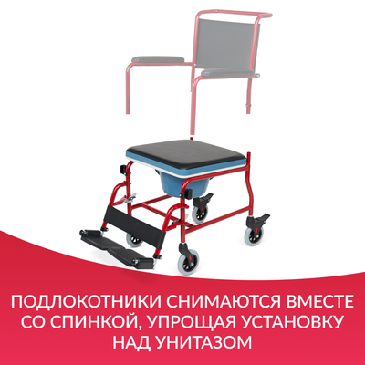 Кресло-туалет Армед KR692 со съемными подлокониками