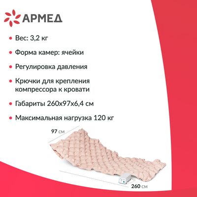 Противопролежневый матрас Армед DGC001-1 ячеистый, описание