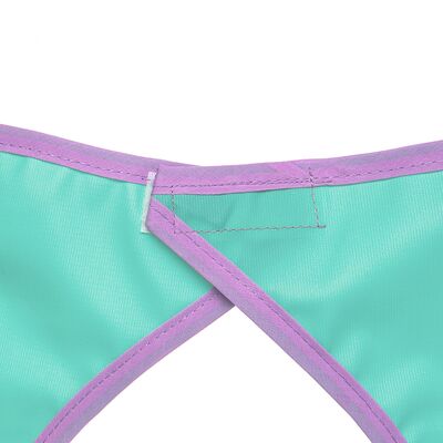 Нагрудник многоразовый с карманом BESIDE зеленый, ПВХ, 45x65 см на липучке