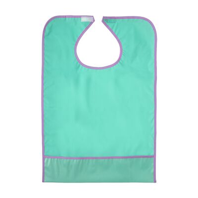 Нагрудник многоразовый с карманом BESIDE зеленый, ПВХ, 45x65 см
