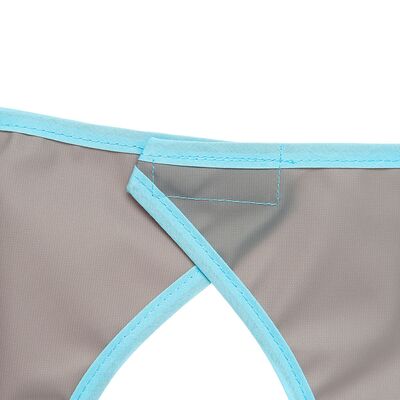 Нагрудник многоразовый с карманом BESIDE серый, ПВХ, 45x65 см на липучке