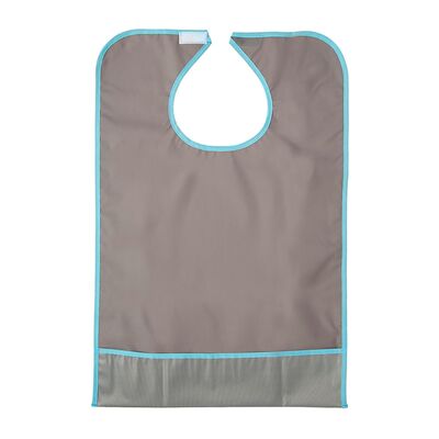 Нагрудник многоразовый с карманом BESIDE серый, ПВХ, 45x65 см