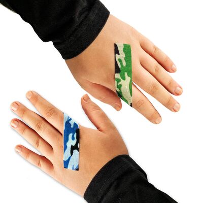 4 вида расцветки пластырей Optimelle (Оптимель) 7,6 см х 1,9 см для мальчиков и девочек