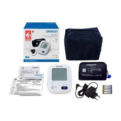 Комплектация тонометра Omron M3 Comfort  HEM-7155-ALRUДисплей Omron M3 Comfort HEM-7155-ALRU
