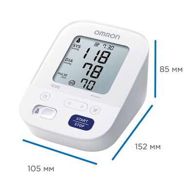 Габариты тонометра Omron M3 Comfort  HEM-7155-ALRU автомат