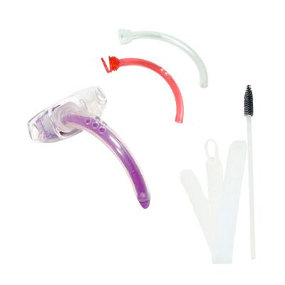 Трахеостомическая трубка PORTEX Blue Line Ultra без манжеты, фенестрированная, с двумя внутренними канюлями Трахеостомическая трубка PORTEX Blue Line Ultra без манжеты, фенестрированная, с двумя внутренними канюлями