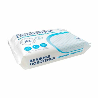 Влажные полотенца для лежачих больных, размер XXL, 60 шт вид сбоку