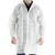 Процедурный халат на кнопках (рукава на резинках) 110 см, белый вид на мужчине